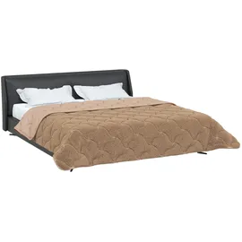 vidaXL Ganzjahresbettdecke Gepolstert Taupe 200 x 200 cm
