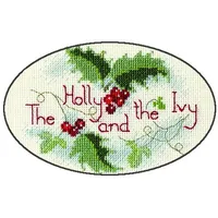 Derwentwater Designs Bothy Threads Grußkarte Kreuzstich-Set "Die Stechpalme und