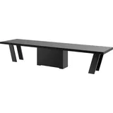 Design Esstisch Tisch HEG-111 Hochglanz XXL ausziehbar 160 bis 412 cm - Schwarz