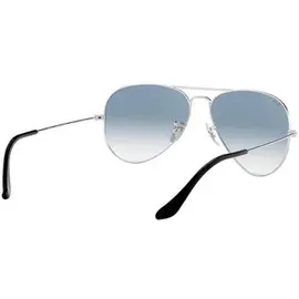 Ray Ban Aviator Large Metal RB3025 003/3F 58-14 polished silver/light blue