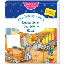 klett lerntraining bei pons langenscheidt gmbh Klett Mein Lieblings-Block Baggeralarm! Baustellen-Rätsel