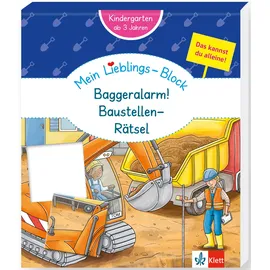 klett lerntraining bei pons langenscheidt gmbh Klett Mein Lieblings-Block Baggeralarm! Baustellen-Rätsel