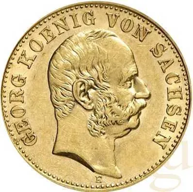 10 Mark Goldmünze Georg König von Sachsen