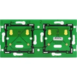 Niko Züblin 550-14020 Zweifach horizontale wandmontierte Platine für Niko Home Control zur Verwendung mit Anschlusseinheit, Mittenabstand: – horizontale und vertikale Verbindung mit Mittenabstand 71 mm – schnelle und reibungslose horizontale Verbindung