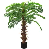 vidaXL Künstliche Palme Cycas mit Topf 140 cm Grün