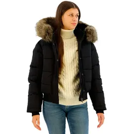 Superdry Everest Hooded Bomberjacke - Black S