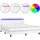 vidaXL Boxspringbett mit Matratze & LED Weiß 180x200 cm Kunstleder