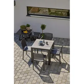 Siena Garden Silva Rechteckig Grey-Wash/Anthrazit 80 cm x 80 cm