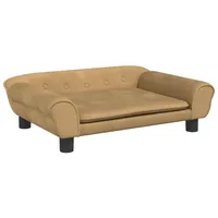 Kindersofa Braun 70x45x26 cm Samt - Braun
