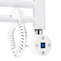 EMKE Heizstab 900W mit Thermostat und LCD Bildschirm, Heizpatrone für Badheizkörper Heizelemente aus Edelstahl Heizungen Handtuchwärmer Weiß