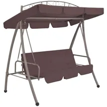 vidaXL Hollywoodschaukel kaffeebraun 3-Sitzer