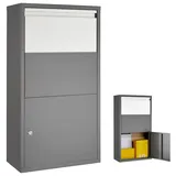 Tectake tectake® Paketbox, mit integrierter Rückholsperre, zur Wandmontage, Paketmaße bis 39 x 30 x 12 cm