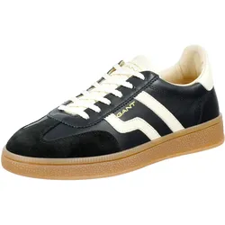 Sneaker GANT "Cuzima", Damen, Gr. 41, schwarz, Leder, Veloursleder, casual,retro, Schuhe, Retro Sneaker, Schnürschuh mit Lederinnenausstattung