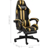 vidaXL 20528 Gaming Chair mit Fußablage schwarz/gold