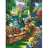 Stick it Steckpuzzle Paradiesgarten, 22000 Puzzleteile, made in Germany, Bildgröße: 99 x 78 cm