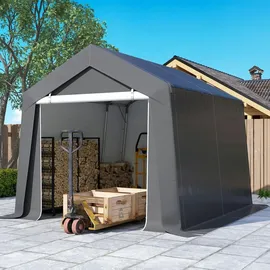 Outsunny Carport Zeltgarage 3x3 m Wasserdicht Garagenzelt mit Rolltür Belüftungsfenster Verlängerte Kanten, UV-beständig Lagerzelt, Unterstand für Auto SUV Gartengeräte, Motorrad