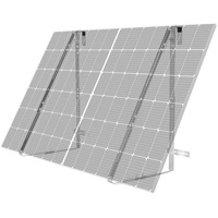 SachsenRAD Solarmodul Halterung Balkon Aluminiumlegierung SolarmodulHalterung, Solarpanel Halterung, (92-120 cm), für Geländer,Flachdach oder Garten,Balkon Halter Solarmodulbreiten silberfarben