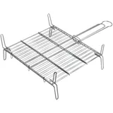 EDM Doppelgrill 50 x 50 cm verzinkt silber