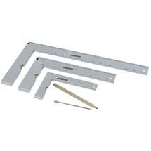 Brüder Mannesmann Werkzeuge Anschlagwinkelset 5er Set Aluminium 0,40 m