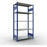 Schulte Lagertechnik Grundregal Stahl 200 x 100 x 50 cm blau