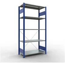 Schulte Lagertechnik Grundregal Stahl 200 x 100 x 50 cm blau