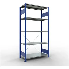 Schulte Lagertechnik Grundregal Stahl 200 x 100 x 50 cm blau