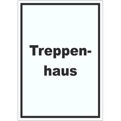 Treppenhaus Aufkleber mit Text Stufen steigen hochkant A1 (594x841mm)