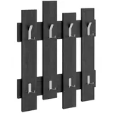 Livetastic Wandgarderobe Wave 64 x 4 x 81 cm Schwarz