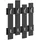 Decortie Wandgarderobe Wave 64 x 4 x 81 cm Schwarz