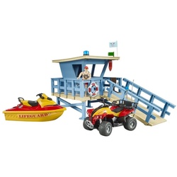 Bruder® Spielfigur bruder bworld Life Guard Station mit Quad und