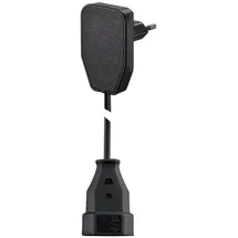 NVB 104569 Strom Verlängerungskabel Schwarz 0.80m H03VVH2-F 2X 0,75 mm2