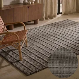 Ted Baker Parker auch als Läufer", braun grau, B:200cm H:7mm L:300cm, Wolle, Teppiche, Wolle, Natur, handgewebt, Wohnzimmer, Schlafzimmer, Boho, Skandi