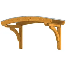 SKANHOLZ SKAN HOLZ Rostock Design Vordach Typ 1, lasiert in Eiche hell