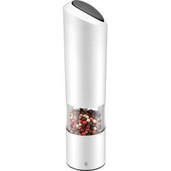 WMF Elektrische Mühle 21cm Salz- und Pfeffermühle Keramikmahlwerk Kunststoff, Pfeffermühle + Salzmühle, Weiss