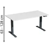 Geramöbel Schreibtisch Elevate Plus, elektrisch höhenverstellbar, HxBxT 630-1.280 x 1.600 x 800 mm, lichtgrau/anthrazit