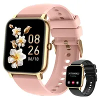 Damen Fitness mit Telefonfunktion: Wasserdichter Fitnesstracker Bluetooth Anruf Smart Watch mit Herzfrequenz Schlafmonitor Schrittzähler - Rosa