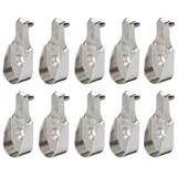 Gedotec Seitenwand Schrankrohrlager OVAL mit Einbohr-Zapfen Ø 5 mm - H3069 für Kleiderstangen | Schrankrohrhalter für Ovalstange | Metall vernickelt | MADE IN GERMANY | 50 Stück - Stangen-Aufhängung