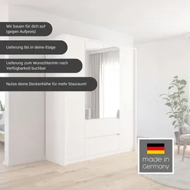 Rauch ORANGE MAINZ«, mit Spiegel Garderobe Garderobenschrank grifflose Front mit Spiegel, Außentüren mit Push-to-Open Funktion