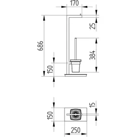 Avenarius WC-Bürstengarnitur (9104503010)