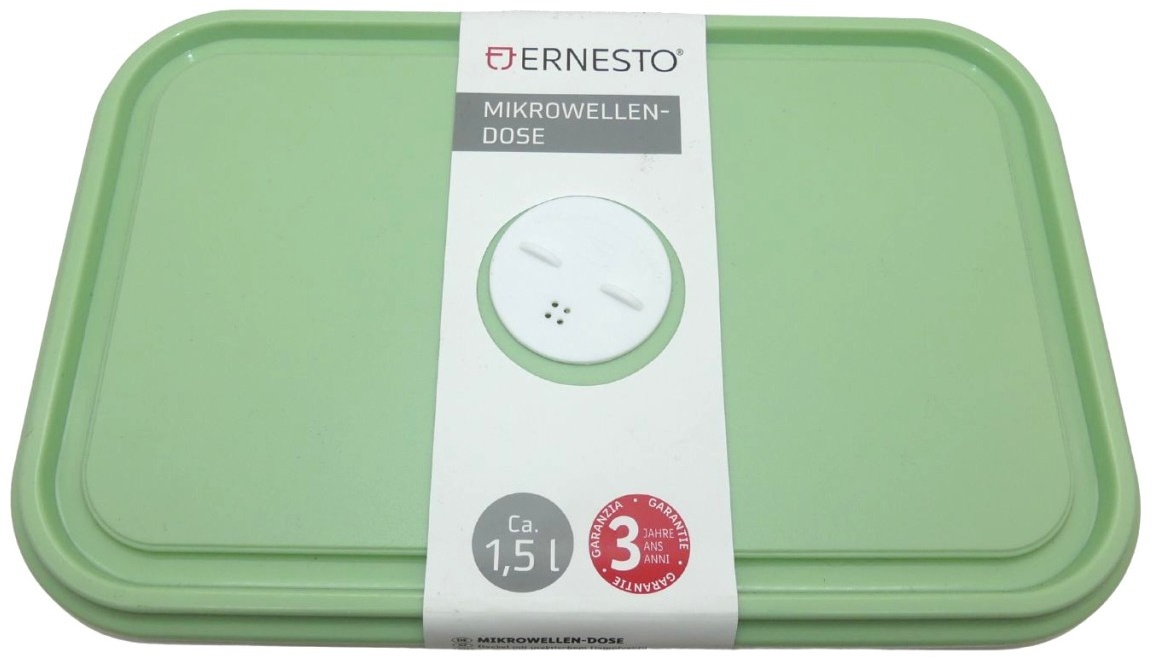 ERNESTO Mikrowellen-Dose 1,5 Liter temperaturbeständig spülmaschinengeeignet ...