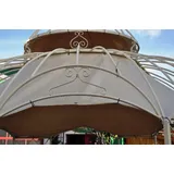 Wetterfester Sonnenschutz aus LKW-Plane für Gartenpavillon Metall Romantik