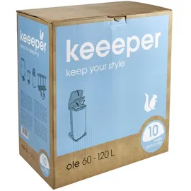 KEEEPER Müllsackständer 60-120 l Silber
