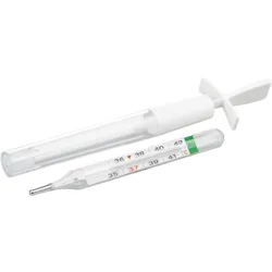 T-FLAP Fieberthermometer ohne Quecksilber + Hülle mit Griff