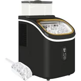 Homcom - Eiswürfelmaschine 15 kg/24h Eiswürfelbereiter mit 1,5 l Wassertank, Schaufel, Eisbehälter Ice Cube Maker Maschine mit led Anzeige Schwarz