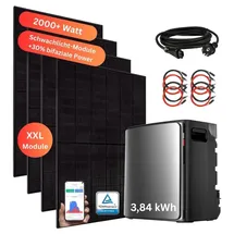 myvoltaics Balkonkraftwerk bifazial 800 W inkl. 3,84 kWh EcoFlow STREAM Ultra X