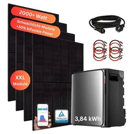 myvoltaics Balkonkraftwerk bifazial 800 W inkl. 3,84 kWh EcoFlow STREAM Ultra X
