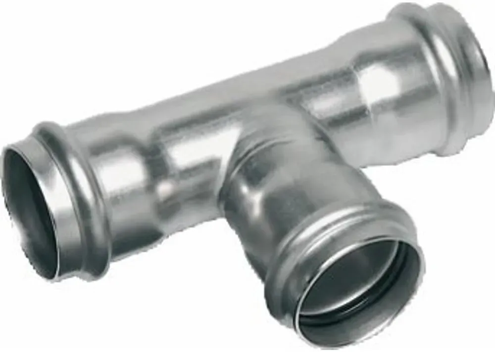 SANHA Pressfitting T-Stück 54 mm Edelstahl Nr. 9130