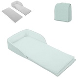 KIKKABOO 2 in 1 Tragbares Bett Mit Viscoschaum - Mint - One Size