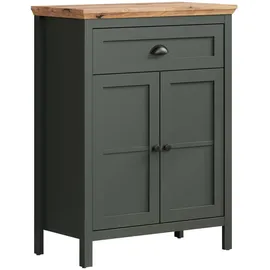 trendteam Stanton Kommode 77 x 102 x 39 cm Tannengrün/Eiche