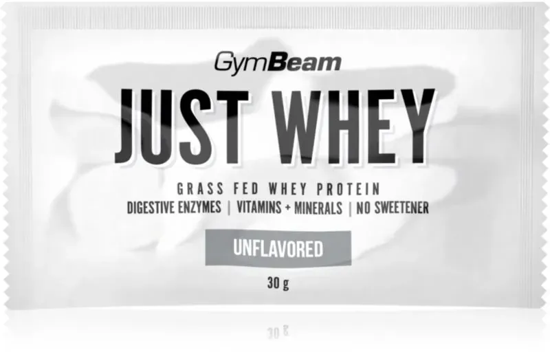 GymBeam Just Whey Molkenprotein mit Verdauungsenzymen Geschmack Unflavoured 30 g